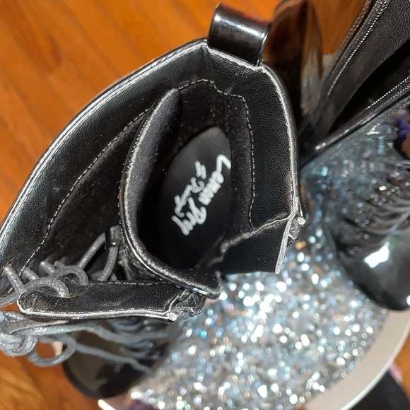 Hedy Lemon drop by privileged lace up patent glossy black chunky platform boots - Picture 7 of 16